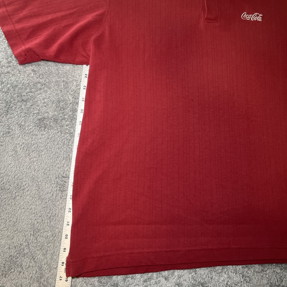 Vintage Coca-Cola Employee Embroidered Short Sleeve Red Polo Shirt Men's SZ XL - Picture 8 of 16